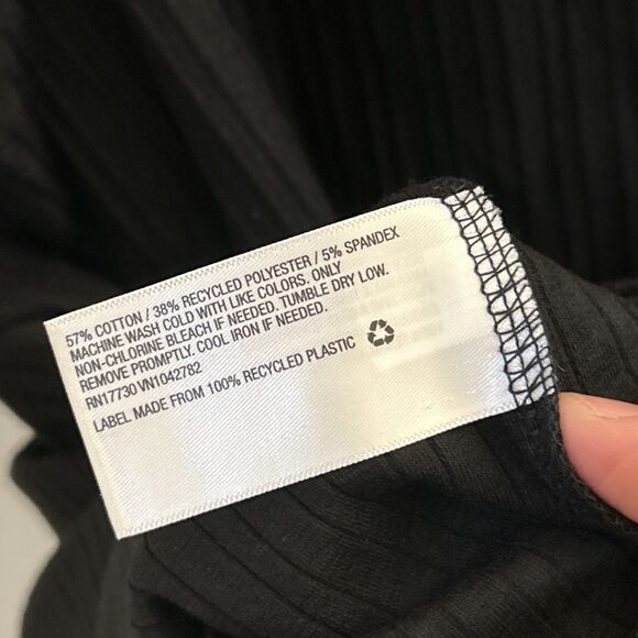 NWT Ava & Viv Tank Top 3X Black Plus Size Ribbed Cotton Blend Sleeveless Shirt - Picture 4 of 16